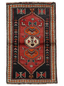  Shiraz Teppe 97X155 Persisk Ullteppe Svart/Mørk Rød Lite Carpetvista