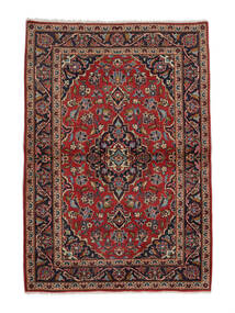 104X150 絨毯 オリエンタル カシャン ダークレッド/ブラック (ウール, ペルシャ/イラン) Carpetvista