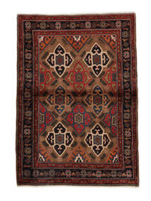  Persian Hamadan Fine Rug 85X132 Black/Dark Red (Wool, Persia/Iran)