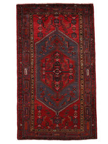  128X220 Hamadan Teppe Svart/Mørk Rød Persia/Iran Carpetvista