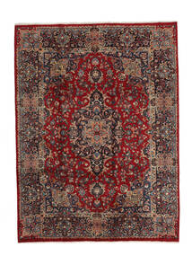 250X335 Maschad Teppich Orientalischer Schwarz/Dunkelrot Großer (Wolle, Persien/Iran) Carpetvista