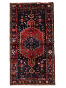  Persian Hamadan Rug 118X218 Black/Dark Red Carpetvista