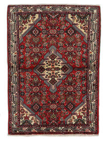 Dywan Orientalny Hamadan 100X144 Czarny/Ciemnoczerwony (Wełna, Persja/Iran)