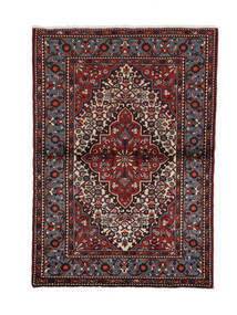  Hamadan Rug 100X145 Persian Wool Black/Dark Red Small Carpetvista