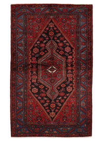 138X230 絨毯 オリエンタル ハマダン ブラック/ダークレッド (ウール, ペルシャ/イラン) Carpetvista