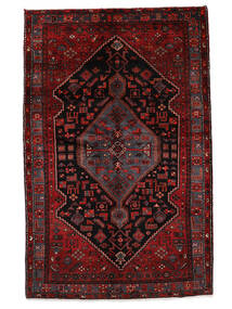  145X225 Hamadan Rug Black/Dark Red Persia/Iran Carpetvista