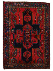  Hamadan Rug 147X205 Persian Wool Black/Dark Red Small Carpetvista