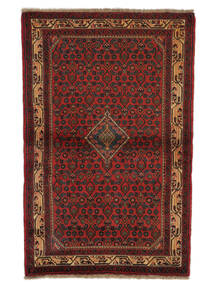 102X160 Dywan Orientalny Hosseinabad Czarny/Ciemnoczerwony (Wełna, Persja/Iran) Carpetvista