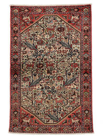 Orientalischer Hamadan Teppich 100X150 Schwarz/Dunkelrot Wolle, Persien/Iran Carpetvista