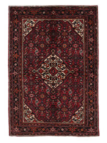 絨毯 ホセイナバード 160X225 ブラック/ダークレッド (ウール, ペルシャ/イラン)