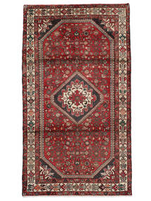 117X211 絨毯 オリエンタル ハマダン ダークレッド/ブラック (ウール, ペルシャ/イラン) Carpetvista