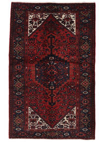 Tapete Oriental Hamadã 135X212 Preto/Vermelho Escuro (Lã, Pérsia/Irão)