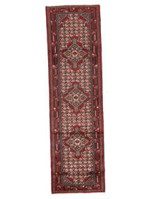 絨毯 ペルシャ ハマダン 77X270 廊下 カーペット ダークレッド/ブラック (ウール, ペルシャ/イラン)