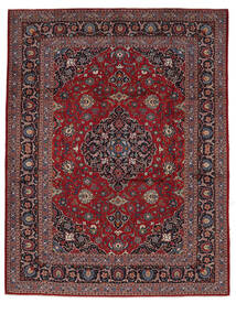 Tapete Oriental Kashan 315X408 Vermelho Escuro/Preto Grande (Lã, Pérsia/Irão)
