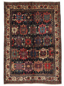 155X215 絨毯 オリエンタル アフシャル/Sirjan ブラック/ダークレッド (ウール, ペルシャ/イラン) Carpetvista