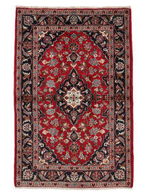 Keshan Teppe 100X152 Svart/Mørk Rød Ull, Persia/Iran Carpetvista