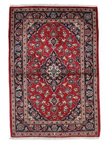 105X150 Alfombra Keshan Oriental Negro/Rojo Oscuro (Lana, Persia/Irán) Carpetvista