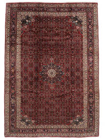 絨毯 ホセイナバード 218X305 ブラック/ダークレッド (ウール, ペルシャ/イラン)