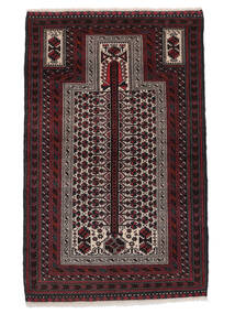 絨毯 バルーチ 100X152 ブラック/茶色 (ウール, ペルシャ/イラン)
