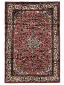200X292 絨毯 ハマダン オリエンタル ブラック/ダークレッド (ウール, ペルシャ/イラン) Carpetvista