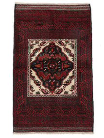 Baluch Rug Rug 95X140 Black/Dark Red Wool, Persia/Iran Carpetvista