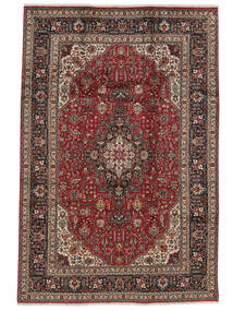 200X300 Täbriz Teppich Orientalischer Dunkelrot/Schwarz (Wolle, Persien/Iran) Carpetvista