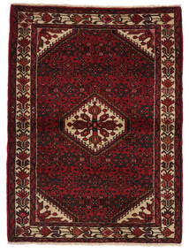 Hamadan Rug 115X155 Black/Dark Red Wool, Persia/Iran Carpetvista