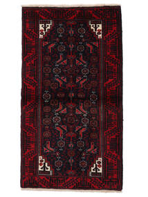 Tapete Oriental Balúchi 87X158 Preto/Vermelho Escuro (Lã, Pérsia/Irão)