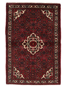 106X156 Alfombra Oriental Hamadan Negro/Rojo Oscuro (Lana, Persia/Irán) Carpetvista