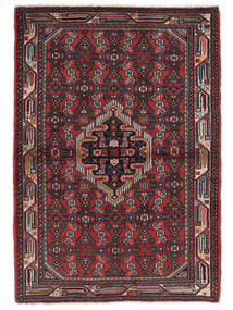  110X160 Hamadan Rug Black/Dark Red Persia/Iran Carpetvista