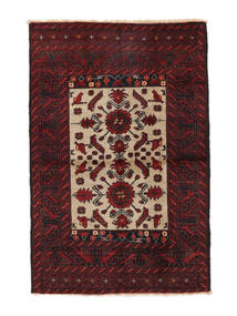 85X132 Alfombra Belouch Oriental Negro/Rojo Oscuro (Lana, Persia/Irán) Carpetvista