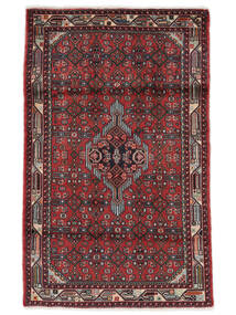 Tapete Oriental Hamadã 100X158 Preto/Vermelho Escuro (Lã, Pérsia/Irão)