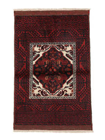 90X130 Tapete Oriental Balúchi Preto/Vermelho Escuro (Lã, Pérsia/Irão) Carpetvista