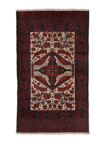 絨毯 オリエンタル バルーチ 90X157 ブラック/ダークレッド (ウール, ペルシャ/イラン)