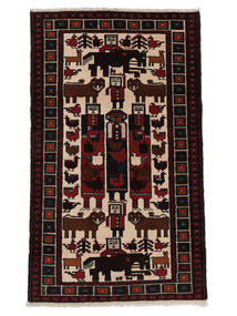  Orientalsk Beluch Teppe 90X153 Svart/Brun Ull, Persia/Iran Carpetvista