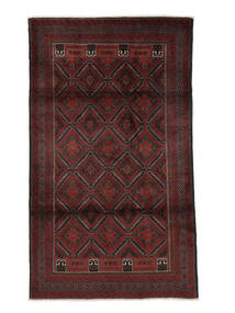 Tapete Oriental Balúchi 107X185 Preto/Vermelho Escuro (Lã, Pérsia/Irão)