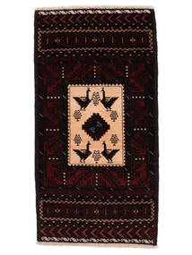  Baluch Rug 75X148 Persian Wool Black/Orange Small Carpetvista