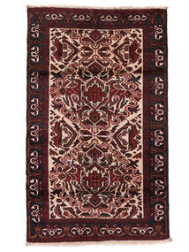 絨毯 バルーチ 95X158 黒/深紅色の (ウール, ペルシャ/イラン)