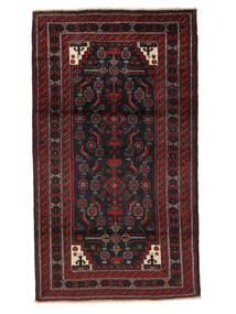 絨毯 オリエンタル バルーチ 110X190 ブラック/ダークレッド (ウール, ペルシャ/イラン)