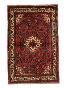 Hamadan Matot Matto 100X157 Musta/Tummanpunainen Villa, Persia/Iran Carpetvista