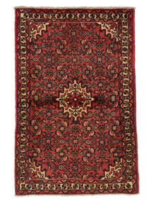 103X160 Hosseinabad Teppich Orientalischer Schwarz/Dunkelrot (Wolle, Persien/Iran) Carpetvista