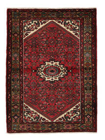  Persialainen Hamadan Matot Matto 116X156 Musta/Tummanpunainen (Villa, Persia/Iran)