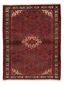  Persian Hosseinabad Rug 116X150 Black/Dark Red Carpetvista