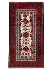  Persischer Belutsch Teppich 130X195 Schwarz/Dunkelrot (Wolle, Persien/Iran)