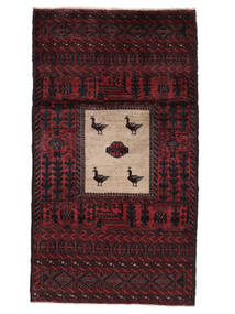  Baluch Rug 100X180 Persian Wool Black/Dark Red Small 