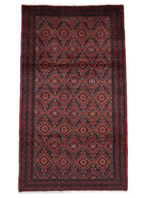  Baluch Rug 102X180 Persian Wool Black/Dark Red Small Carpetvista
