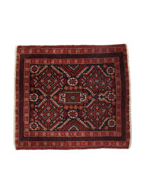  Persischer Belutsch Teppich 65X70 Quadratisch Schwarz/Dunkelrot (Wolle, Persien/Iran)