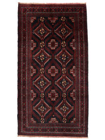  Baluch Rug 100X190 Persian Wool Black/Dark Red Small 