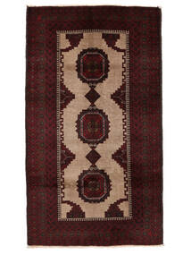  Persian Baluch Rug 95X170 Black/Brown Carpetvista