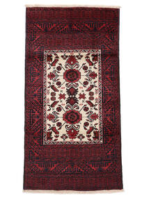 90X175 Dywan Beludż Orientalny Czarny/Ciemnoczerwony (Wełna, Persja/Iran) Carpetvista
